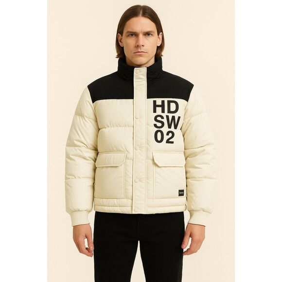 Hudson Jeans | Twill Quilted Short Puffer Jacket HDSW02 Size XL | EUC - Picture 1 of 13